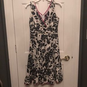 Black and white floral dress